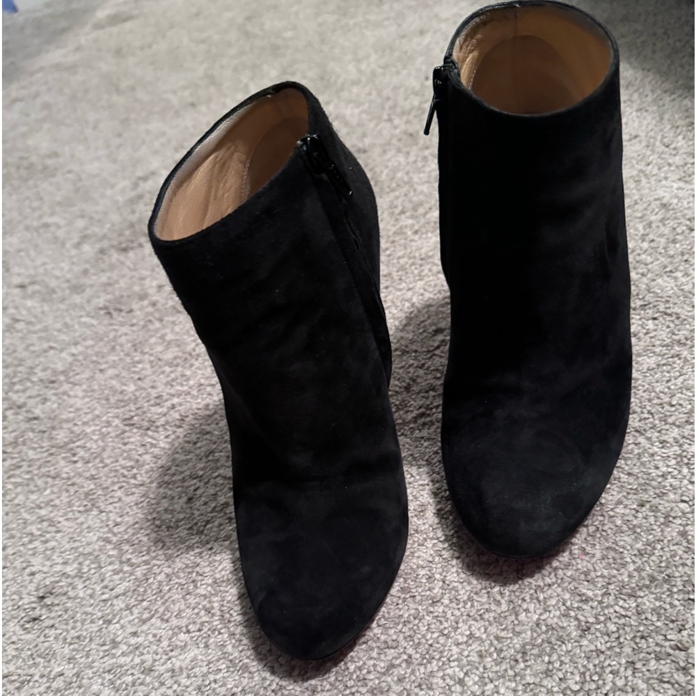 AUTHENTIC💯Christian louboutin 100mm black suede belle ankle boots - Picture 4 of 5